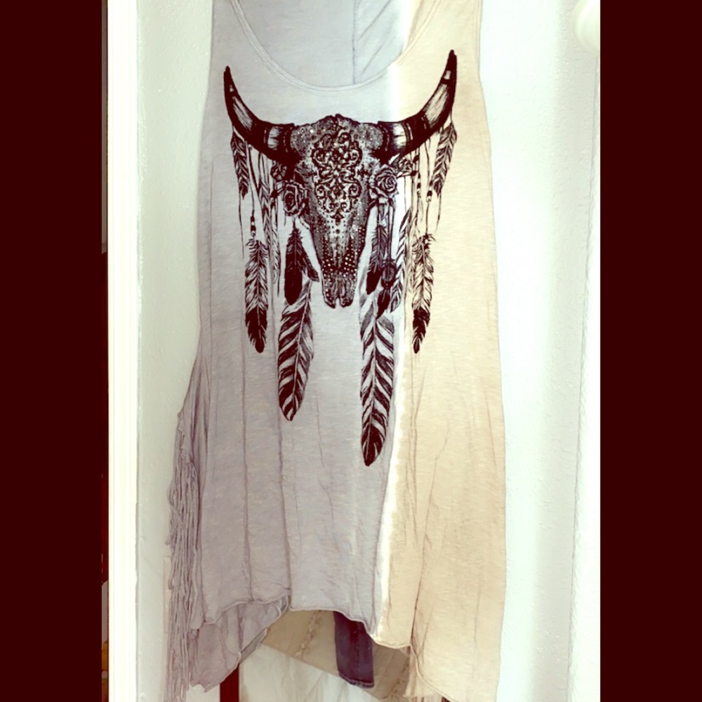 Steer Skull Boho fringe dress
